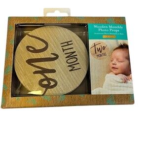 Kate & Milo Monthly Photo Props Baby Milestone Marker Discs Set Reversible